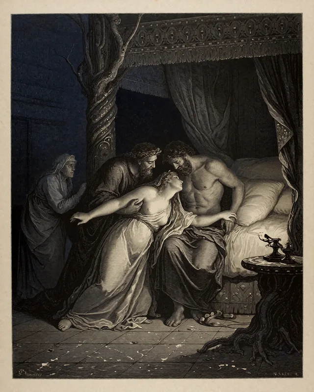 The bed carved from the olive